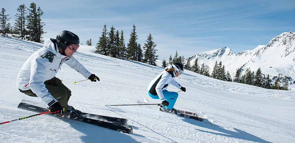 Die Frühstückspension liegt direkt an der Skipiste!